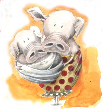 Cartoon: Schweineglück (medium) by KREMPEL tagged baby