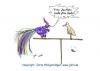 Cartoon: Kleider machen Leute (small) by Johli tagged kleider mode sprichwort vogel federn 