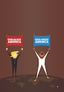 Cartoon: Trump vs. World (small) by gulekk tagged donald,trump,america,world,sign,protest,resist,president,conflict,usa,the,us