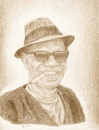 Cartoon: LIGHTNING HOPKINS (small) by CASTOR tagged blues,musician