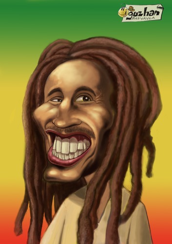 Cartoon: Bob marley cartoon (medium) by oguzhanbasyayla tagged cartoon,caricature,oguzhanbasyayla,bob,marley