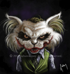Cartoon: joker (small) by sahannoyan tagged joker cat kedi sahan noyan caricature illustration