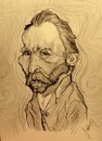 Cartoon: van gogh (small) by sahannoyan tagged vincent van gogh caricature portrait sahan noyan