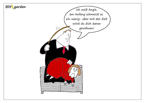 Cartoon: Am Anfang (medium) by Oliver Kock tagged merkel,erdogan,böhmermann,zensur,kräftemessen,satire,meinungsfreiheit,türkei