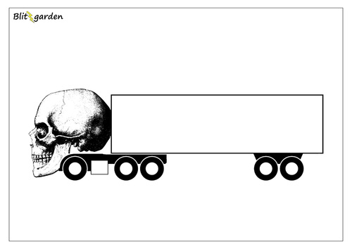 Cartoon: Death Truck (medium) by Oliver Kock tagged berlin,attentat,weihnachtsmarkt,gewalt,tot,anschlag,cartoon,nick,blitzgarden