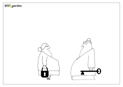 Cartoon: Passt! (medium) by Oliver Kock tagged mann,frau,liebe,paar,beziehung,verlieben,nick,blitzgarden,cartoon