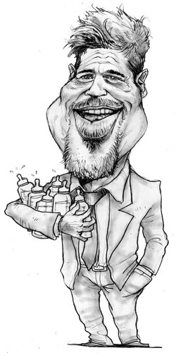 Cartoon: Brad Pitt (medium) by stieglitz tagged brad,pitt,karikatur,caricature