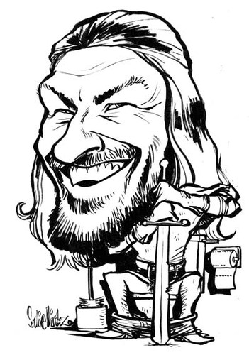 Cartoon: Ed Stark on his throne (medium) by stieglitz tagged ed,eddard,stark,sean,bean,game,of,thrones,karikatur,caricature,caricatura