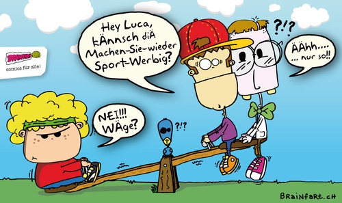 Cartoon: Die fetten Tage sind vorbei (medium) by BRAINFART tagged sport,festtage,dick,zunehmen,brainfart,comic,cartoon,character,spielplatz,kinder,essen,übergewicht,witzig,spass,lustig,lachen,fun,funny,weight,fat