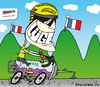 Cartoon: Alle Titel weg ... (small) by BRAINFART tagged lance,armstrong,rennvelo,wettrennen,tour,de,france,titel,skandal,doping,comic,cartoon,character,art,brainfart,wir,wussten,es,sport,bicycle,cycle,cheat,medien,new,neuigkeiten