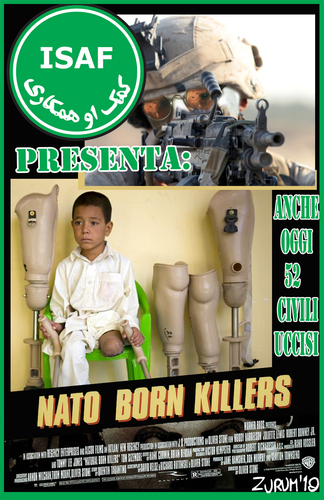 Cartoon: NATO BORN KILLERS (medium) by Zurum tagged afghanistan,nato,isaf,war