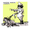 Cartoon: Gheddafi menace to europe (small) by Zurum tagged gheddafi,libia,revolution
