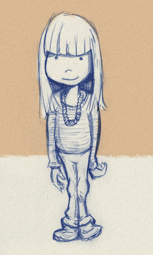 Cartoon: anna (medium) by michaelscholl tagged sketch,girl,standing