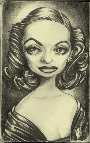 Cartoon: Betty Davis (medium) by michaelscholl tagged betty,davis,actress