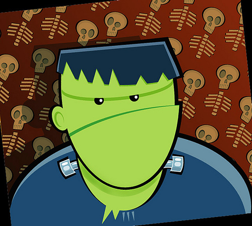 Cartoon: frankie (medium) by michaelscholl tagged frankenstein,halloween