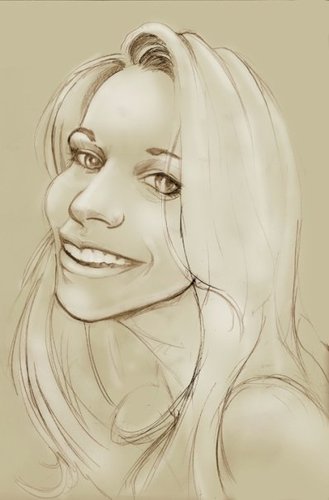 Cartoon: leah (medium) by michaelscholl tagged pencil,sketch,woman