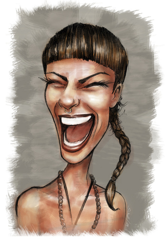 Cartoon: Limerick (medium) by michaelscholl tagged woman,cartoon,portrait