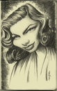 Cartoon: lauren bacall (small) by michaelscholl tagged lauren bacall actress