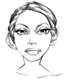 Cartoon: sandra d. sketch (small) by michaelscholl tagged woman,cartoon,portrait