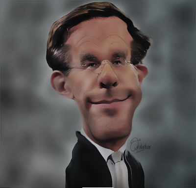 Cartoon: Mark Rutte (medium) by Quidebie tagged mark,rutte,kabinet,politicus,vvd,tweede,kamer,minister,denhaag,den,haag,verkiezingen,bekend,persoon,nederland,holland,leider,fractie,president