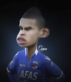 Cartoon: Adam Maher (small) by Quidebie tagged adam,maher,az,alkmaar,voetbal,soccer,dutch,marokko,holland,nerderlands,elftal,player,fun,funny,karikatuur,caricature