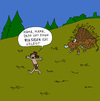 Cartoon: Igelbraten (small) by Wolfgang tagged indianer,igel,kind,bison,jagd