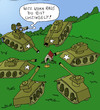 Cartoon: Witz komm raus (small) by Wolfgang tagged witz,hund,panzer,hundehütte