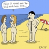 Cartoon: FKK (small) by KAYSN tagged fkk,hitlerbart,hitler,strand,vorbild