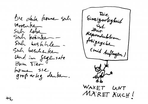 Cartoon: Die Einzigartigkeit des Menschen (medium) by Tobias Wolff tagged teufel,devil,mensch