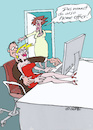 Cartoon: Homeoffice (small) by sobecartoons tagged social,distance,schreibkraft,coronazeiten,ehekrach