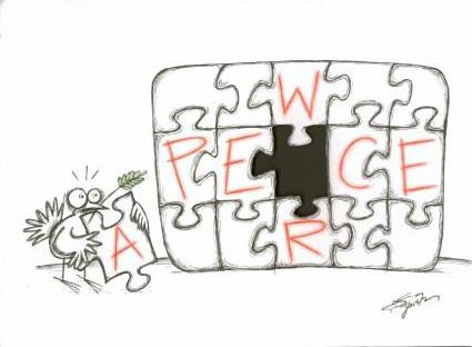 Cartoon: peace and war (medium) by dariush tagged poor,peace,bird,