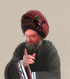 Cartoon: Turbanized Portraiture (small) by fantasio tagged portrait,turban,spleen,satire,gemälde,autor