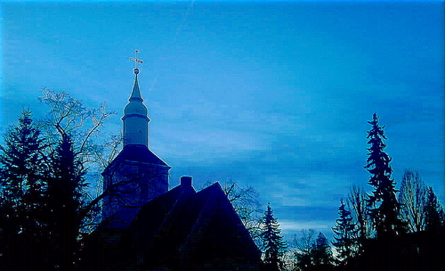 Cartoon: Dorfkirche Alt-Mariendorf (medium) by lesemaus tagged dorfkirche,altmariendorf