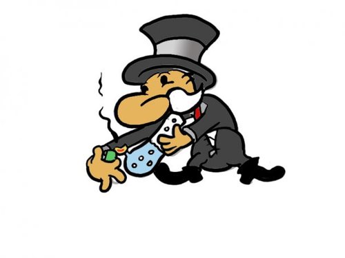 Cartoon: Bong Smokin Monopoly Man (medium) by cartoonistthedave tagged monopoly,man,bong