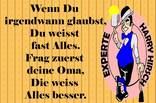 Cartoon: Experte Harry Hirsch (medium) by heilei tagged alte,bauernweisheit