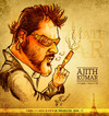Cartoon: Ajith Kumar (small) by bharatkv tagged ajith,kumar,thala,asal,kollywood,tamil,cinema,actor,caricature,cartoon,mankatha