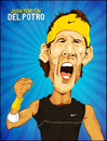 Cartoon: Juan Martin del Potro (small) by bharatkv tagged juan,martin,del,potro,tennis,wimbledon,argentina,caricature,bharat,india