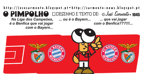 Cartoon: Benfica vs Bayern (medium) by jose sarmento tagged benfica,vs,bayern