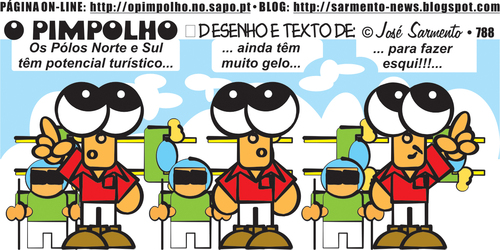 Cartoon: Esqui no Polo Norte (medium) by jose sarmento tagged esqui,no,polo,norte