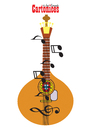 Cartoon: Festival 6 Continentes na Trofa (small) by jose sarmento tagged guitarra