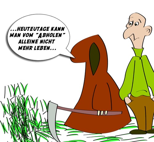 Cartoon: Der Tot -Nebenjob (medium) by komika tagged der,tot