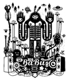 Cartoon: Big babu (small) by exit man tagged vector,bw,inkiman,exitman