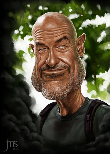 Cartoon: Locke (medium) by JMSartworks tagged caricature,actors,filmmakers,hollywood,paintool,sai,painter