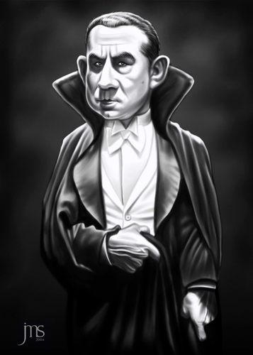 Cartoon: Lugosi (medium) by JMSartworks tagged painter,sai,paintool,hollywood,filmmakers,actors,caricature