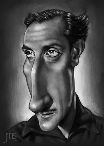 Cartoon: Lugosi (medium) by JMSartworks tagged painter,sai,paintool,hollywood,filmmakers,actors,caricature