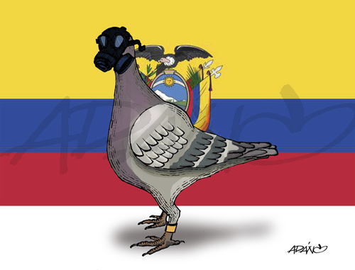 Cartoon: Ecuador (medium) by adancartoons tagged ecuador,correa
