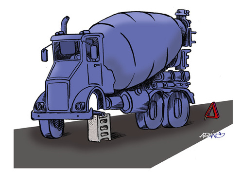 Cartoon: Ironias (medium) by adancartoons tagged construccion,automovil