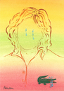 Cartoon: Crocodile tears (small) by Atilla Atala tagged crocodile,tears,lie,psychology