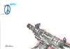 Cartoon: Peace...  ...War (small) by Atilla Atala tagged peace,war,usa,israel,world,kill