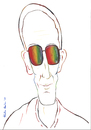 Cartoon: Seyran Caferli (small) by Atilla Atala tagged seyran,caferli,cartoonist,portrait,rainbow